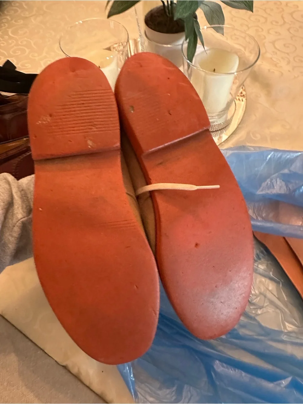 Men's Suede Derby Shoes in Light Brown Brooks brothers - Picture 6 of 6